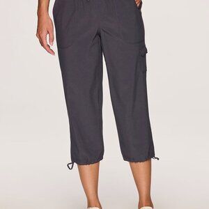 New - RBX womens prime cargo capri - charcoal - sz xl